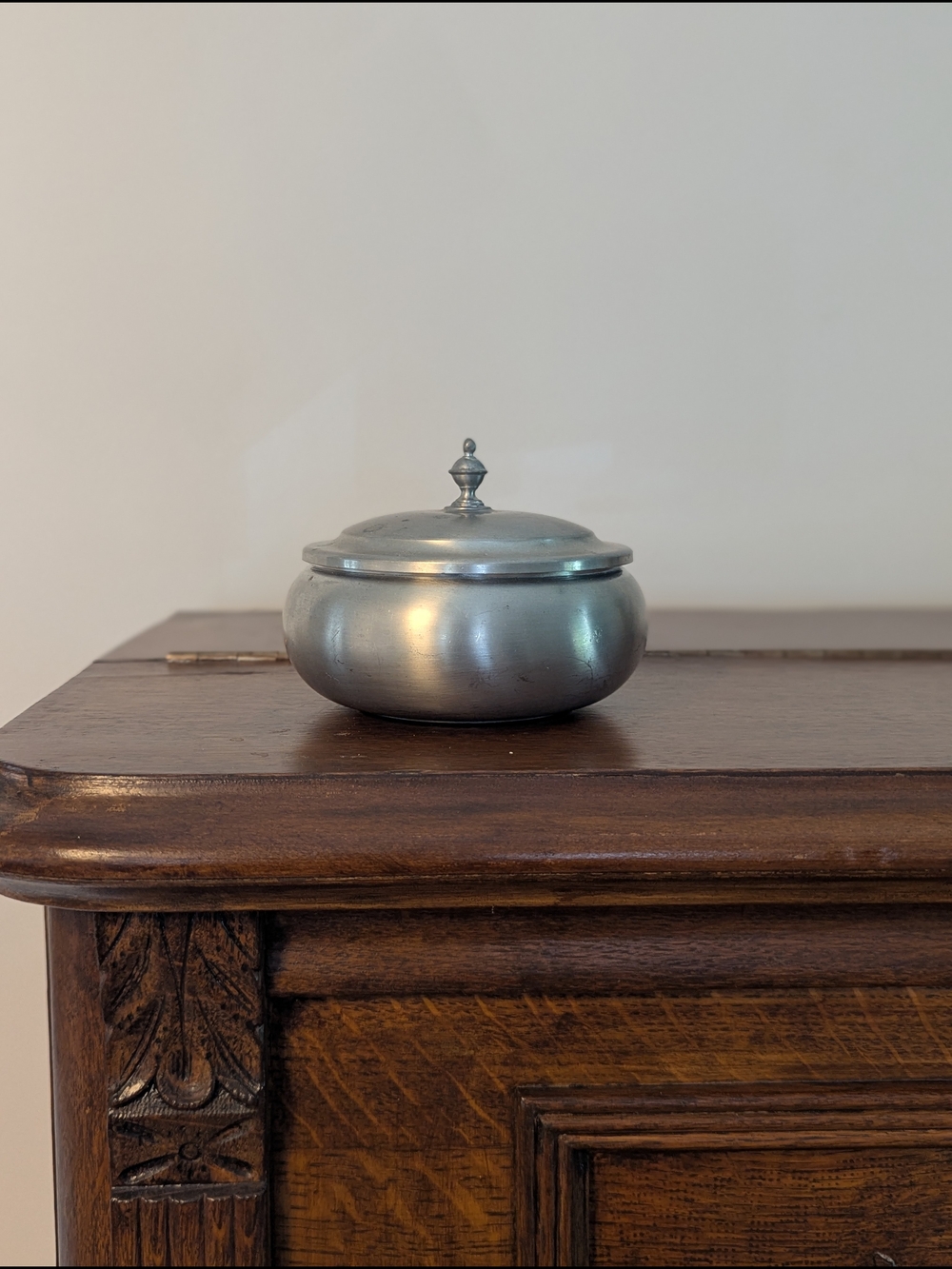 Wallace Pewter Lidded Sugar Bowl Candy Dish Sheffield England